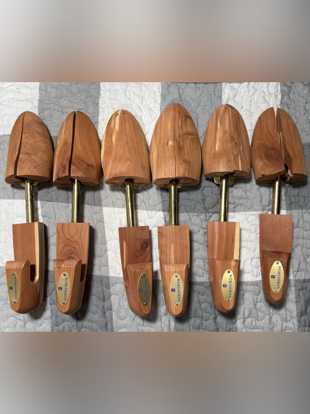 Nordstrom Cedar Shoe Trees in Natural Wood and Brass